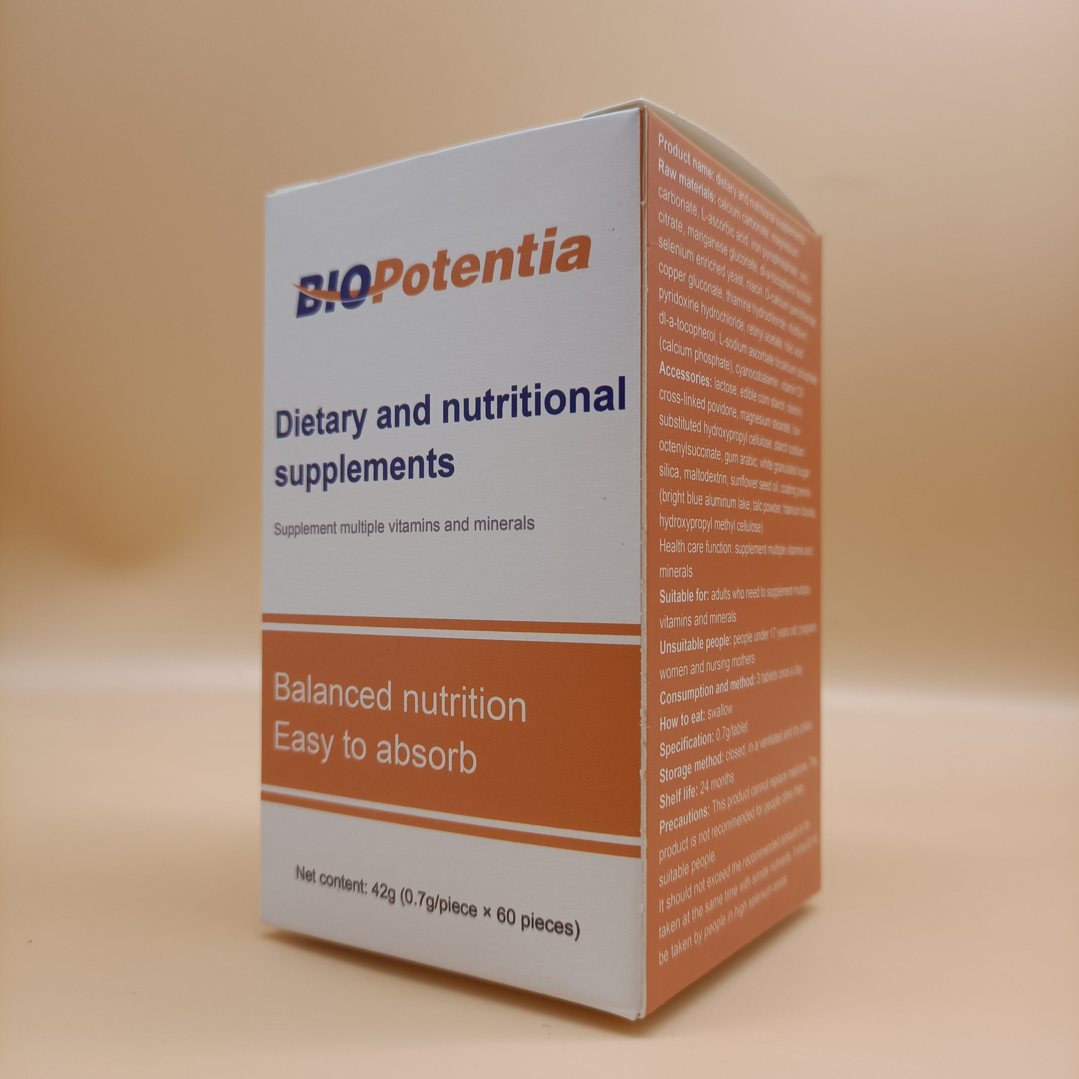 BIO Potentia Dietary and nutritional supplements,Vitamin and Mineral herbal concentrate, dietary supplement, daily nutrition and increased energy