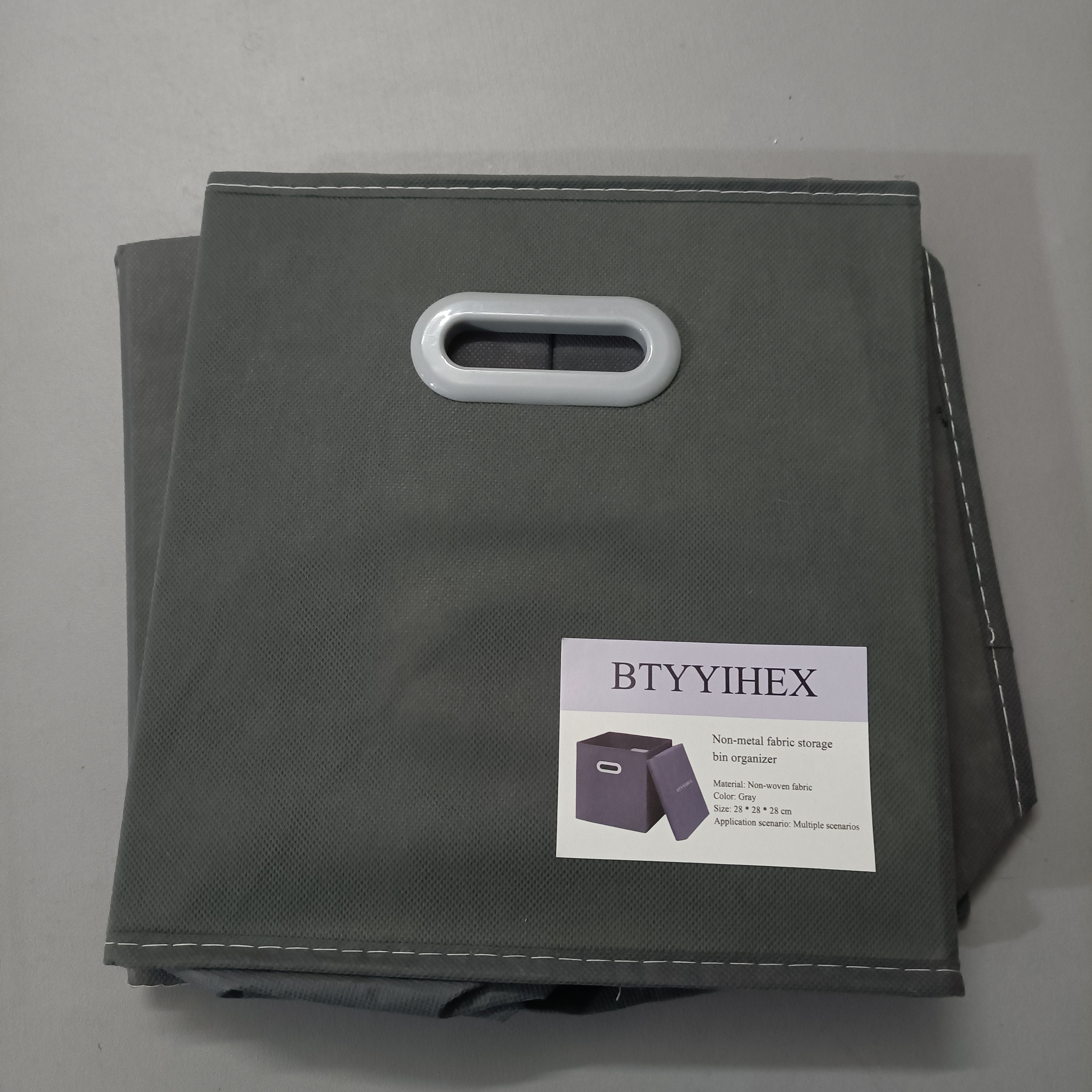 BTYYIHEX Non-metal fabric storage bin organizer,Collapsible Storage Boxes with Lids 1 Pack