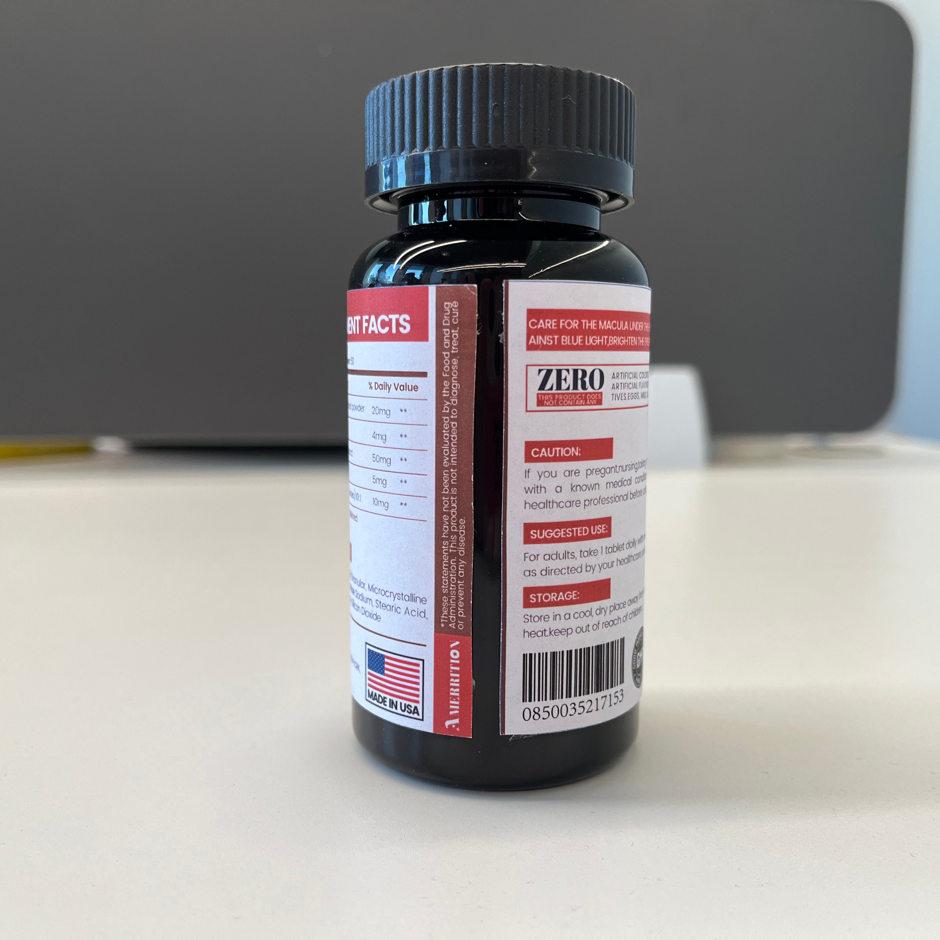 Amerrition Kids Vitamin Supplements - Eye Protection Formula, Free from Gluten and Blue Light