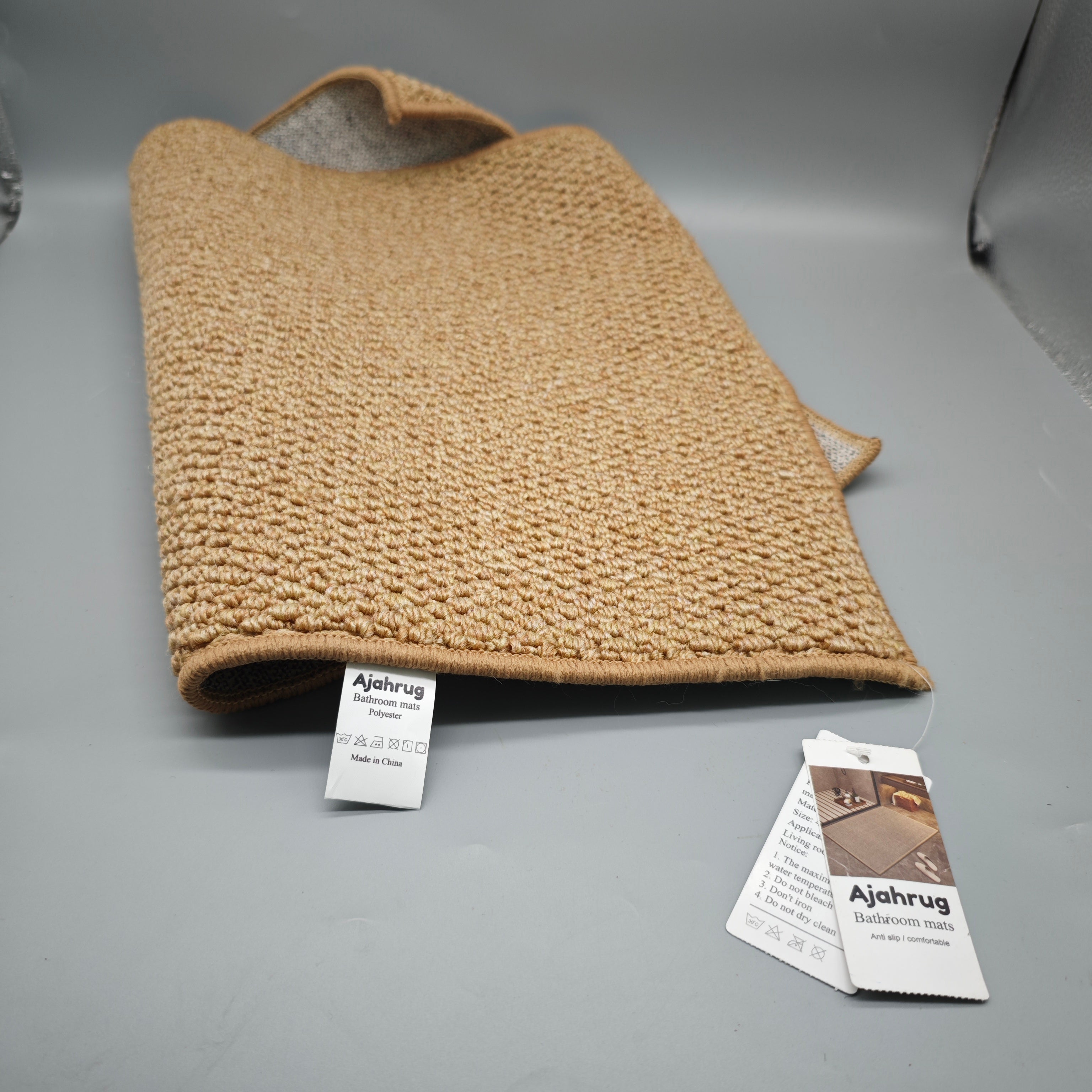 Ajahrug Bathroom Mat, 40x60cm Non-Slip Polyester Rug for Living Room and Bedroom, Soft and Durable Floor Mat