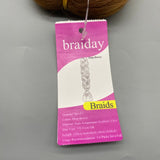 braiday Braids, High-Temperature Synthetic Fiber, Deep Brown, 120cm (Unstretched) / 60cm (Stretched), 1 Set
