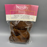 braiday Braids, High-Temperature Synthetic Fiber, Deep Brown, 120cm (Unstretched) / 60cm (Stretched), 1 Set