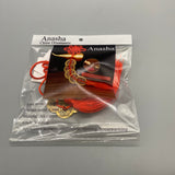 Anasha China Ornaments - Set of 2 - Copper Gourd and Five Antique Coins - Traditional Chinese Knot Design