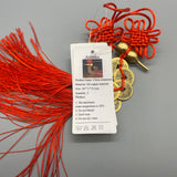 Anasha China Ornaments - Set of 2 - Copper Gourd and Five Antique Coins - Traditional Chinese Knot Design