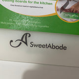 ASweetAbode Cutting Boards for Kitchen, Antimicrobial & Mold-Resistant, Dual-Sided with Non-Slip Design, 20×0.8×30cm, White, Easy to Clean