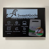 ASweetAbode Cutting Boards for Kitchen, Antimicrobial & Mold-Resistant, Dual-Sided with Non-Slip Design, 20×0.8×30cm, White, Easy to Clean