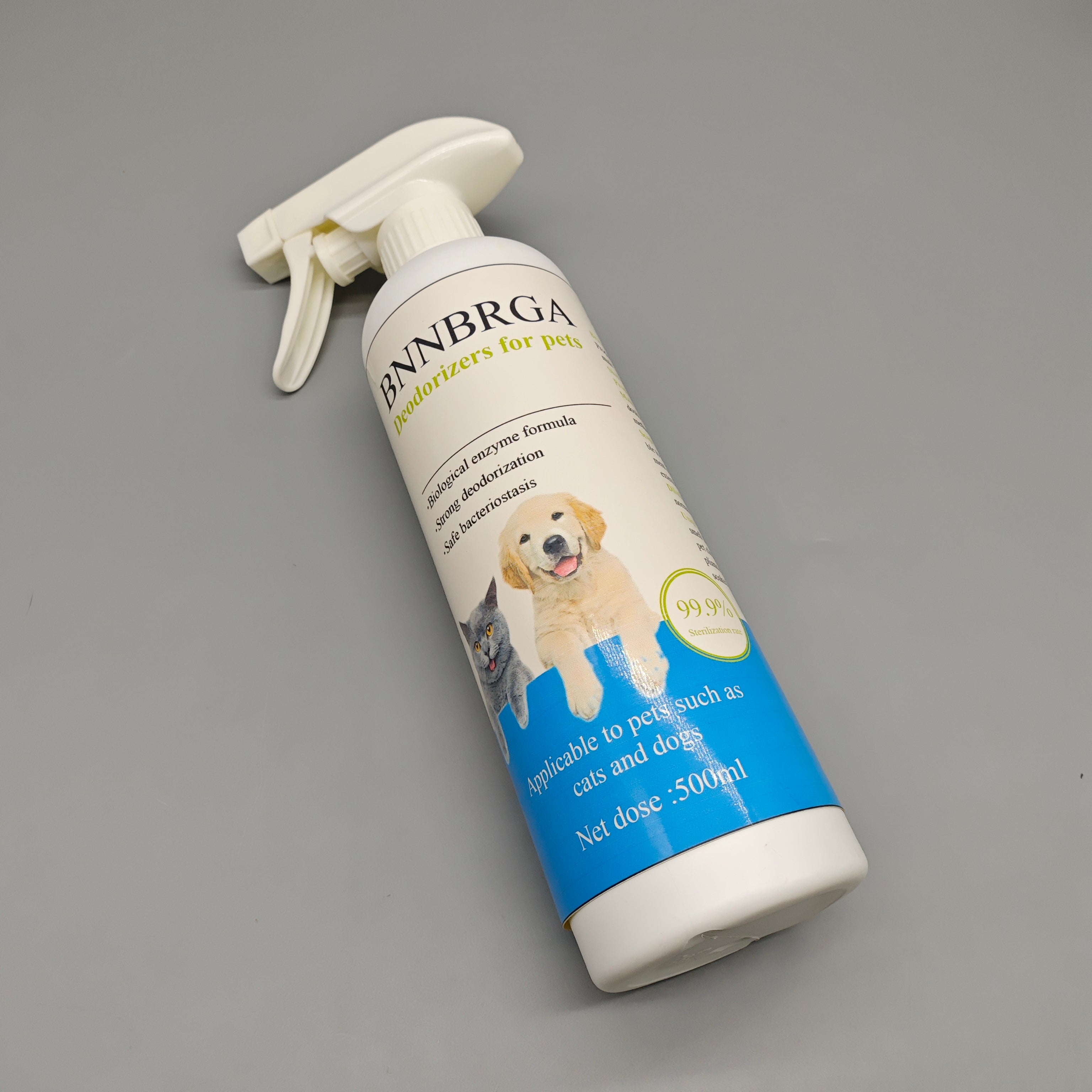 BNNBRGA Deodorizers for Pets, 500ml, Bio-Enzyme Formula, 99.9% Sterilization, Safe for Cats & Dogs, Eliminates Odors from Pet Areas