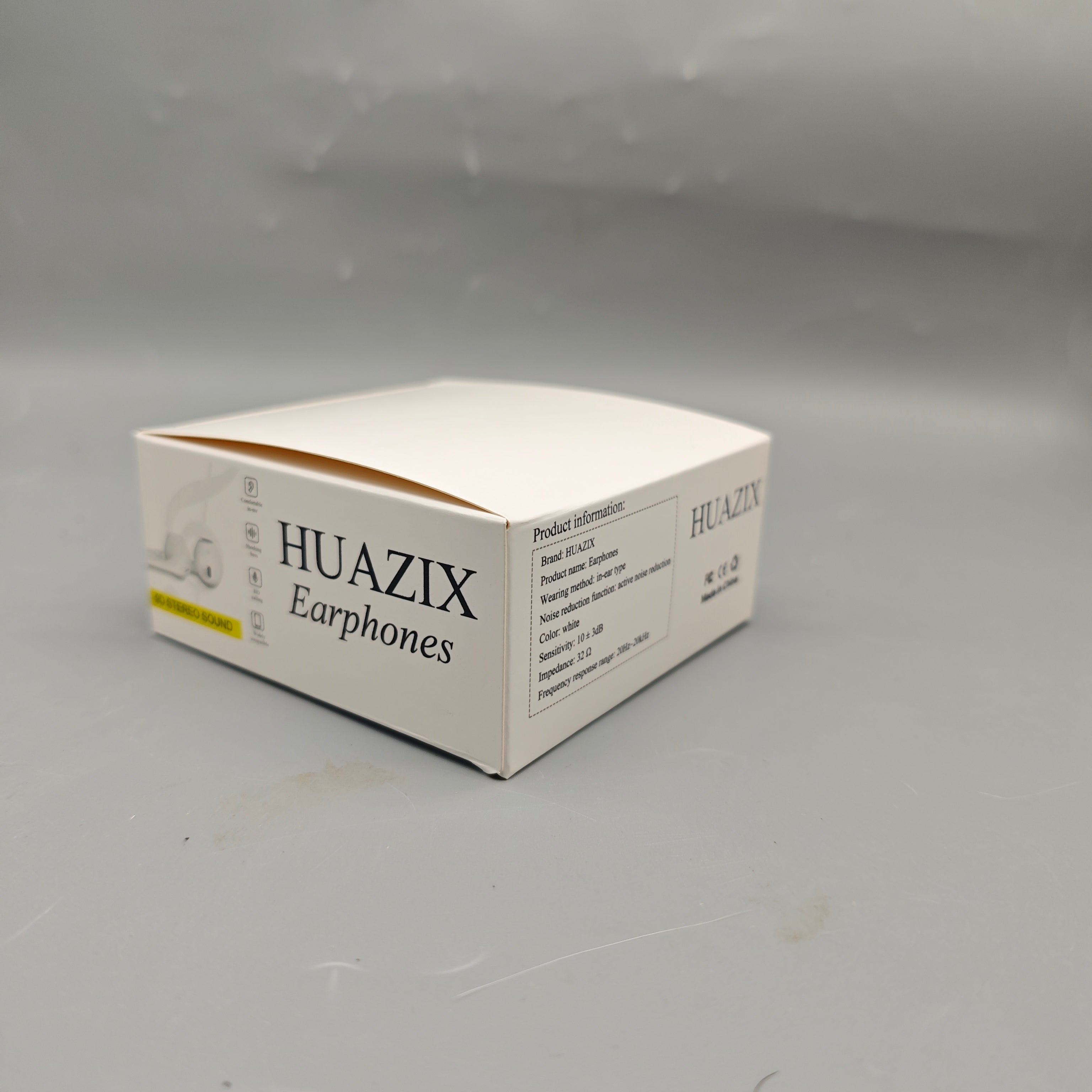 HUAZIX Earphones Active Noise Cancelling In-Ear Headphones 20Hz-20kHz Frequency 32Ω Impedance White Color