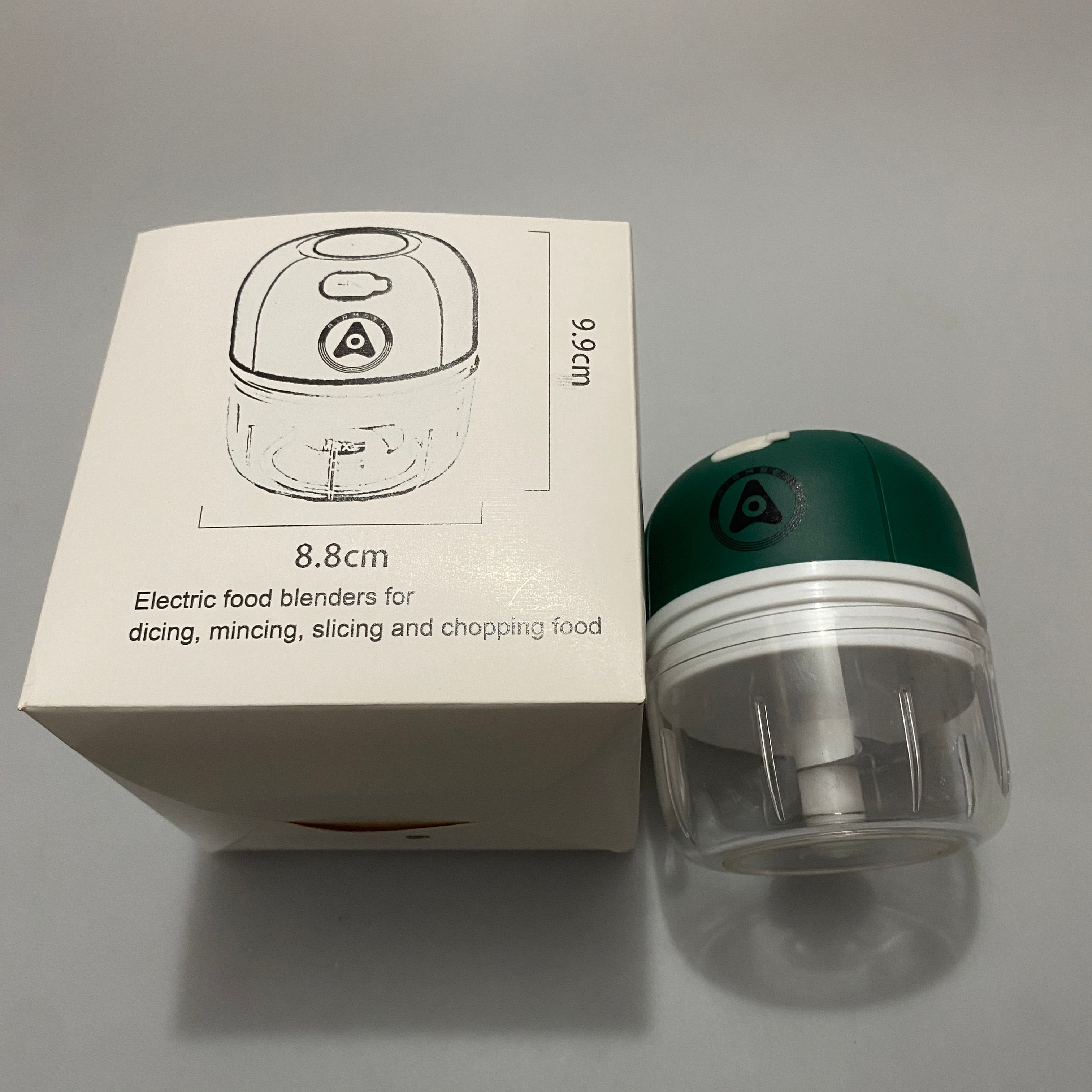 AIRMSEN Electric Food Blender - Versatile Chopping, Grinding, Slicing, and Dicing; 15W Power, Efficient 30-Second Operation, 5V Rated Voltage