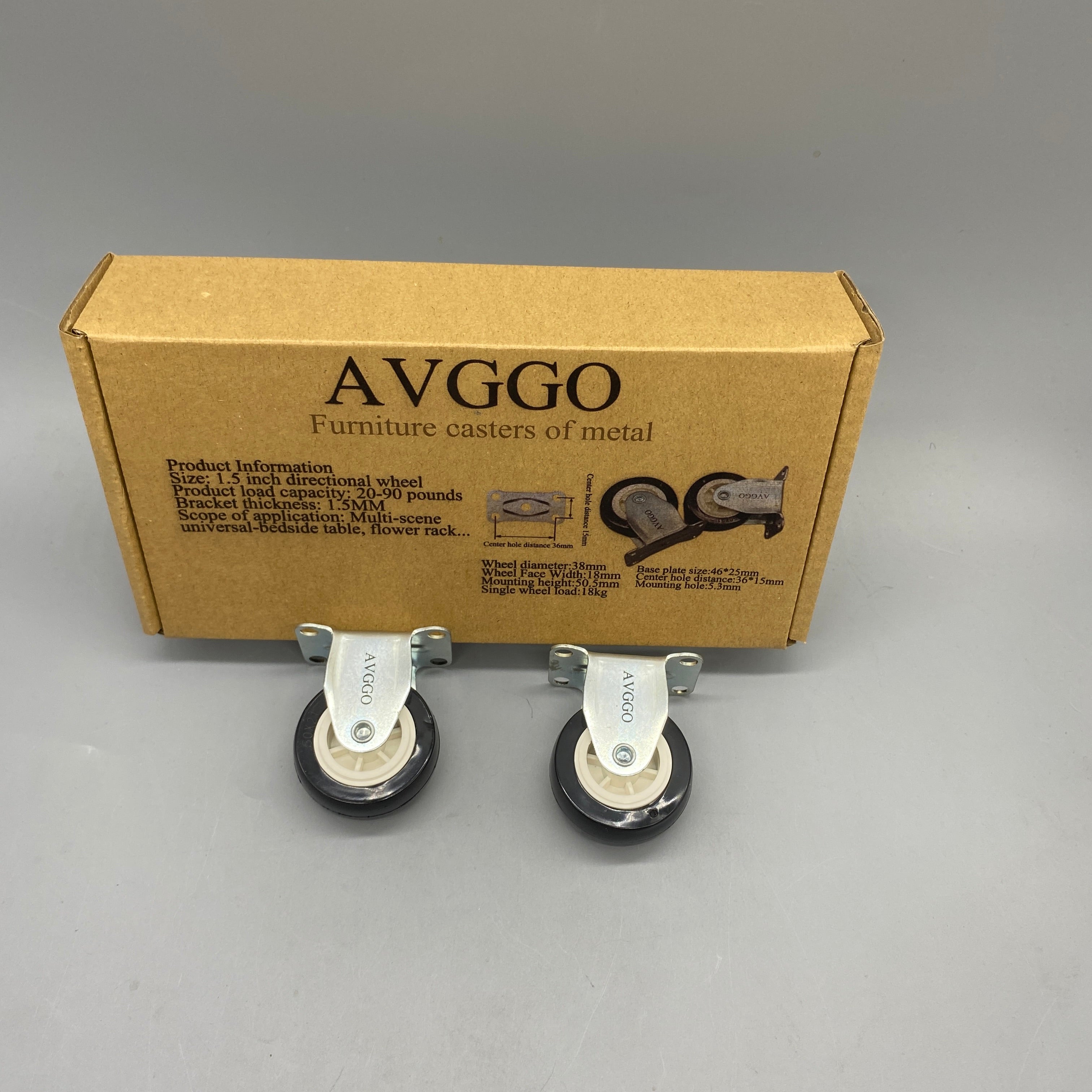 AVGGO Furniture Casters of Metal 20-90 lbs Load Capacity Ideal for Bedside Tables, Flower Racks