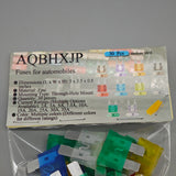AQBHXJP Fuses for automobiles – 30PCS, Multi-Current Ratings (2A-30A), Zinc Material, Color-Coded, 5×3.5×0.8in, Universal Car Fuse Set