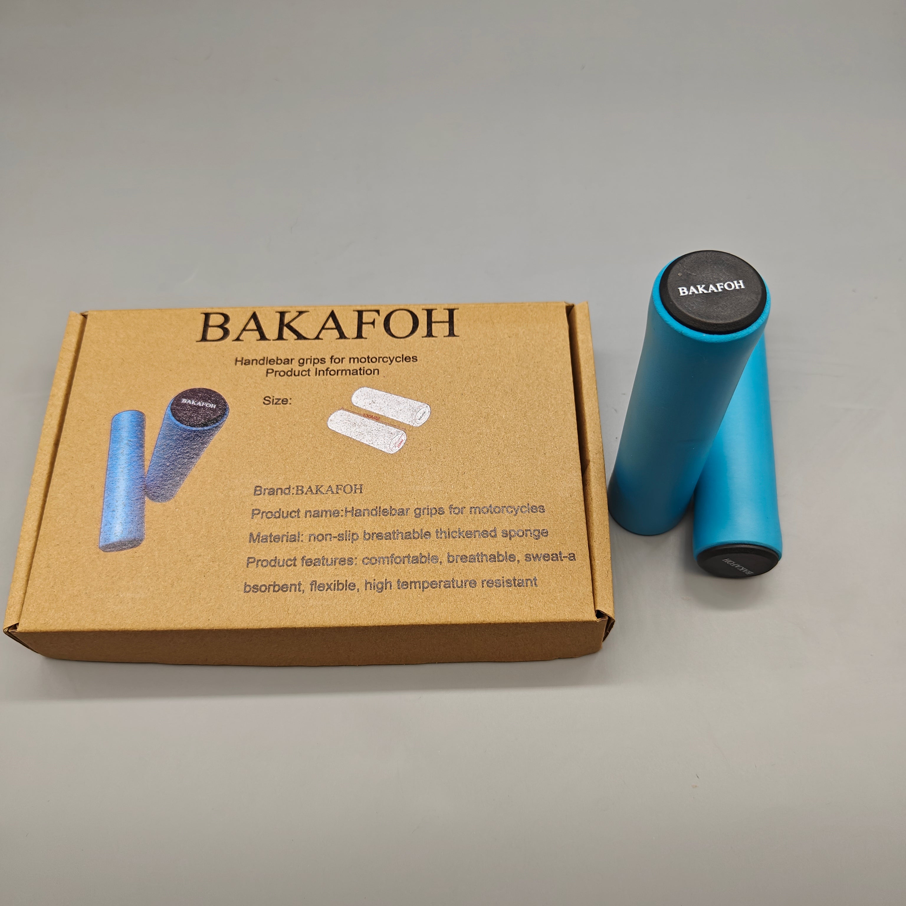 BAKAFOH Motorcycle Handlebar Grips - Comfortable, Breathable, and Non-Slip Sponge Material - Heat-Resistant, Sweat-Absorbent, Flexible Design - 30x26mm Size