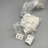 Boteeful Hardware, namely, non-metal brackets for general use, 20-Pack Plastic Hardware, 18×18×32mm, White with Laser Engraving, Durable for General Use