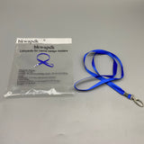 bkwapdk Lanyard for Name Badge Holders, Plastic, 1.5 cm Wide, 44-48 cm Adjustable Length, Classic Oval Hook, 0.6 mm Thickened Design