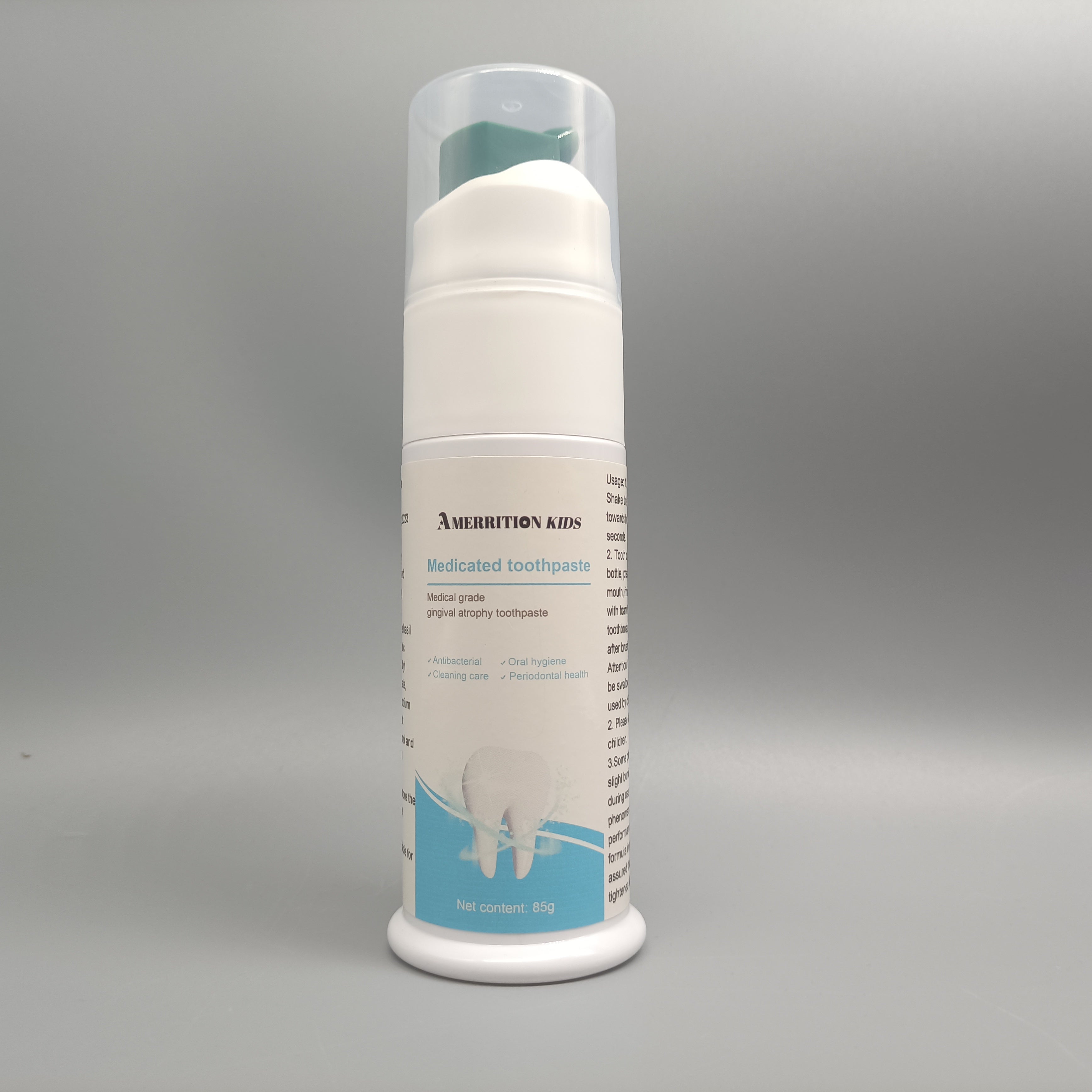 Amerrition kids Medicated toothpaste, for all kinds of oral prevention and care