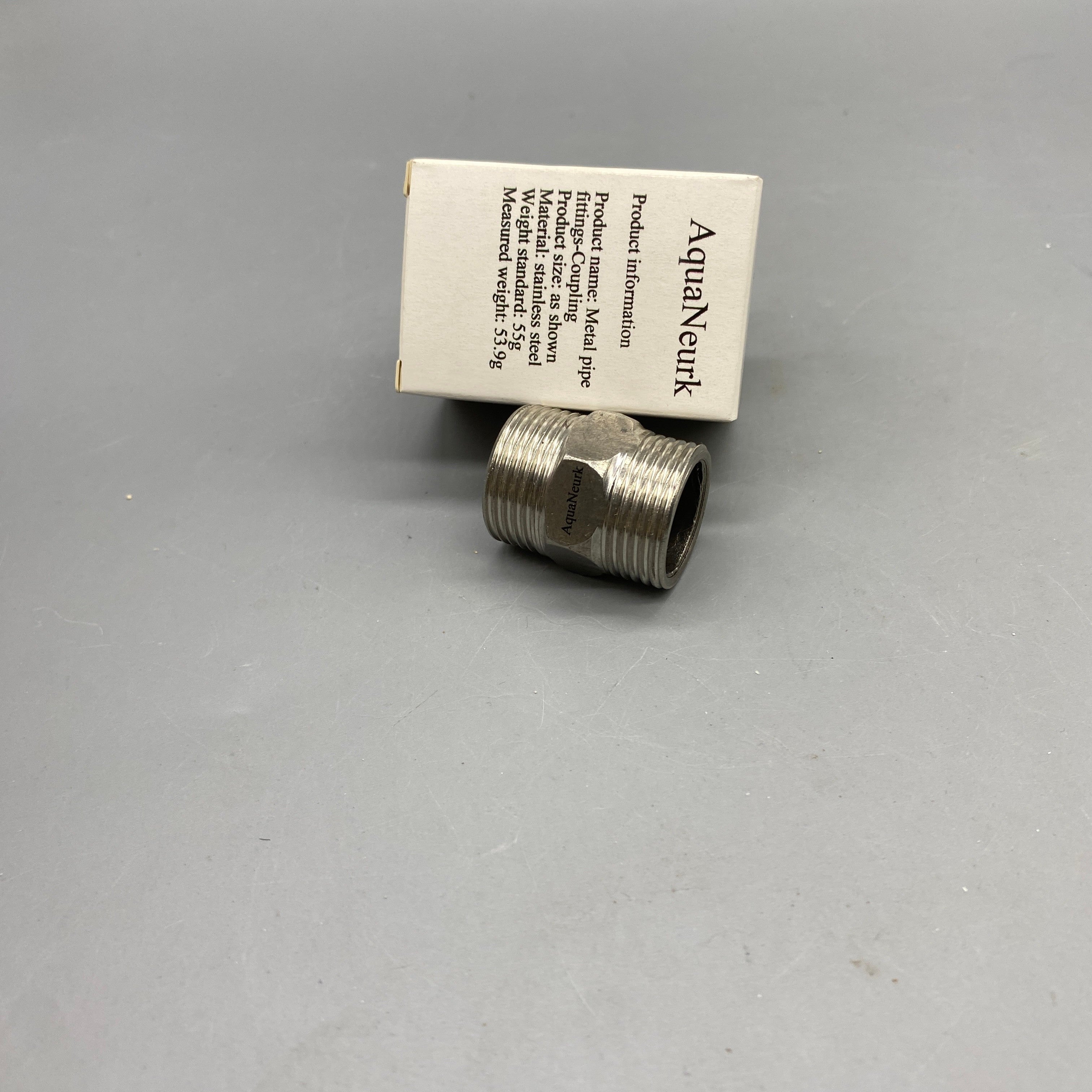 AquaNeurk Metal Pipe Fittings, 34×25mm Stainless Steel, Durable & Lightweight, 53.9g Tested Weight