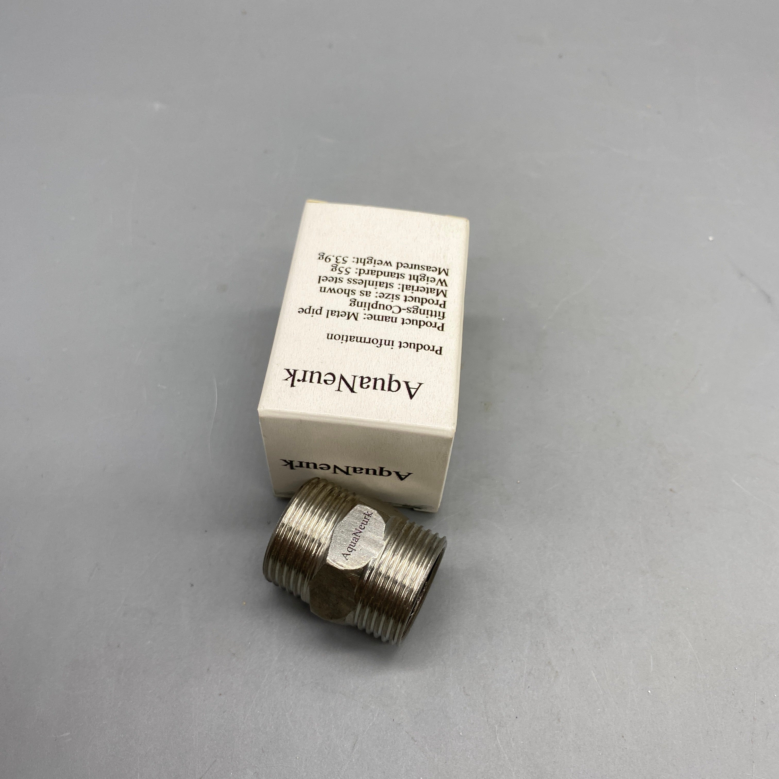AquaNeurk Metal Pipe Fittings, 34×25mm Stainless Steel, Durable & Lightweight, 53.9g Tested Weight