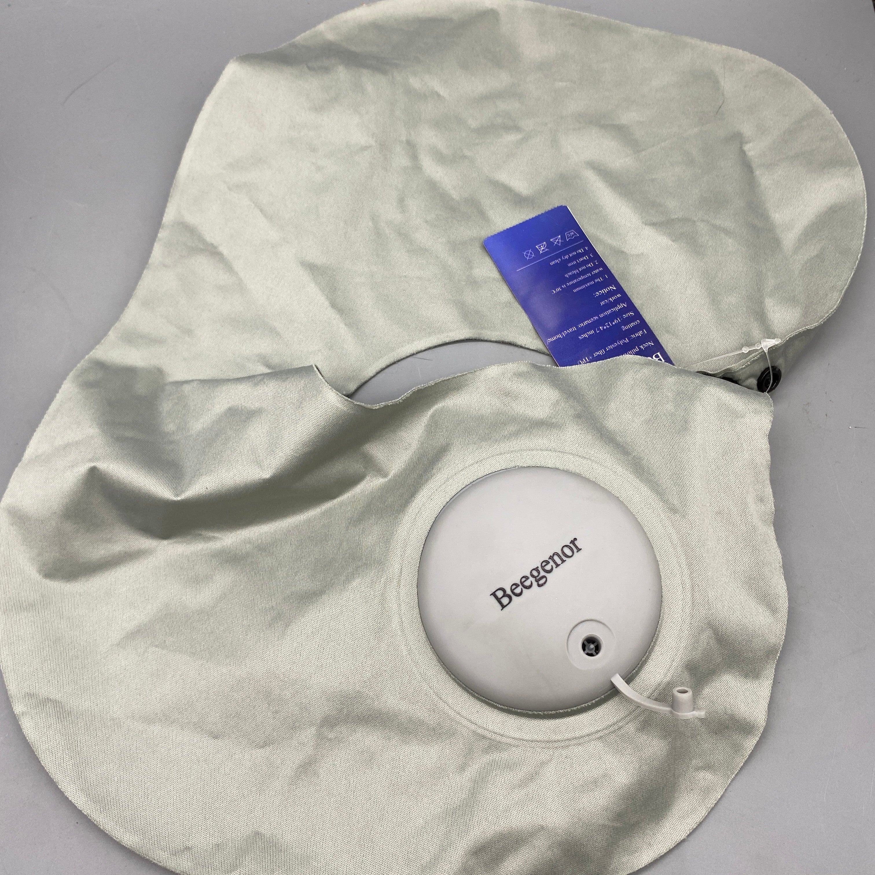 Beegenor Neck Pillow, Pressure Infusion Design, Skin-Friendly Polyester Fiber + TPU Coating, Travel, Home, Work, Car Use
