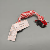 AuraBot Pet Toys, 30×3.2×3.2cm Red & White Cotton Rope Toy for Small Dogs, Durable Chew & Tug Toy, Safe and Teeth-Friendly Design