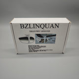 BZLINQUAN Rearview Mirrors – HD Glass, 360° Adjustable Wide-Angle Mirrors, ABS Anti-Collision Shell, Blind Spot Reduction, White (Pair)