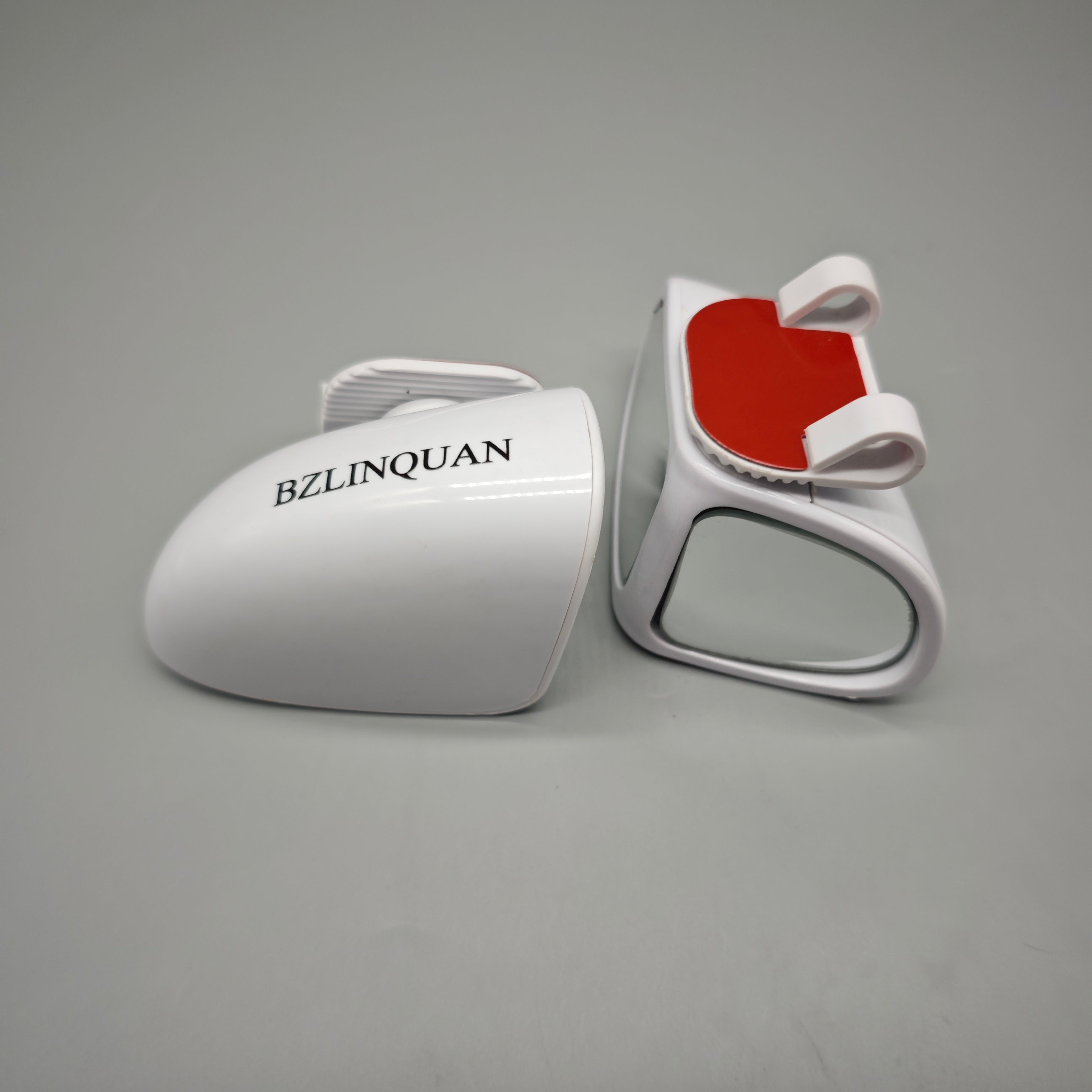 BZLINQUAN Rearview Mirrors – HD Glass, 360° Adjustable Wide-Angle Mirrors, ABS Anti-Collision Shell, Blind Spot Reduction, White (Pair)