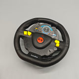 AuraBot Remote-Controlled Toy Vehicles, 180×70×40mm Orange Sports Car with Steering Wheel Controller, Realistic RC Racing Car for Kids