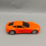 AuraBot Remote-Controlled Toy Vehicles, 180×70×40mm Orange Sports Car with Steering Wheel Controller, Realistic RC Racing Car for Kids