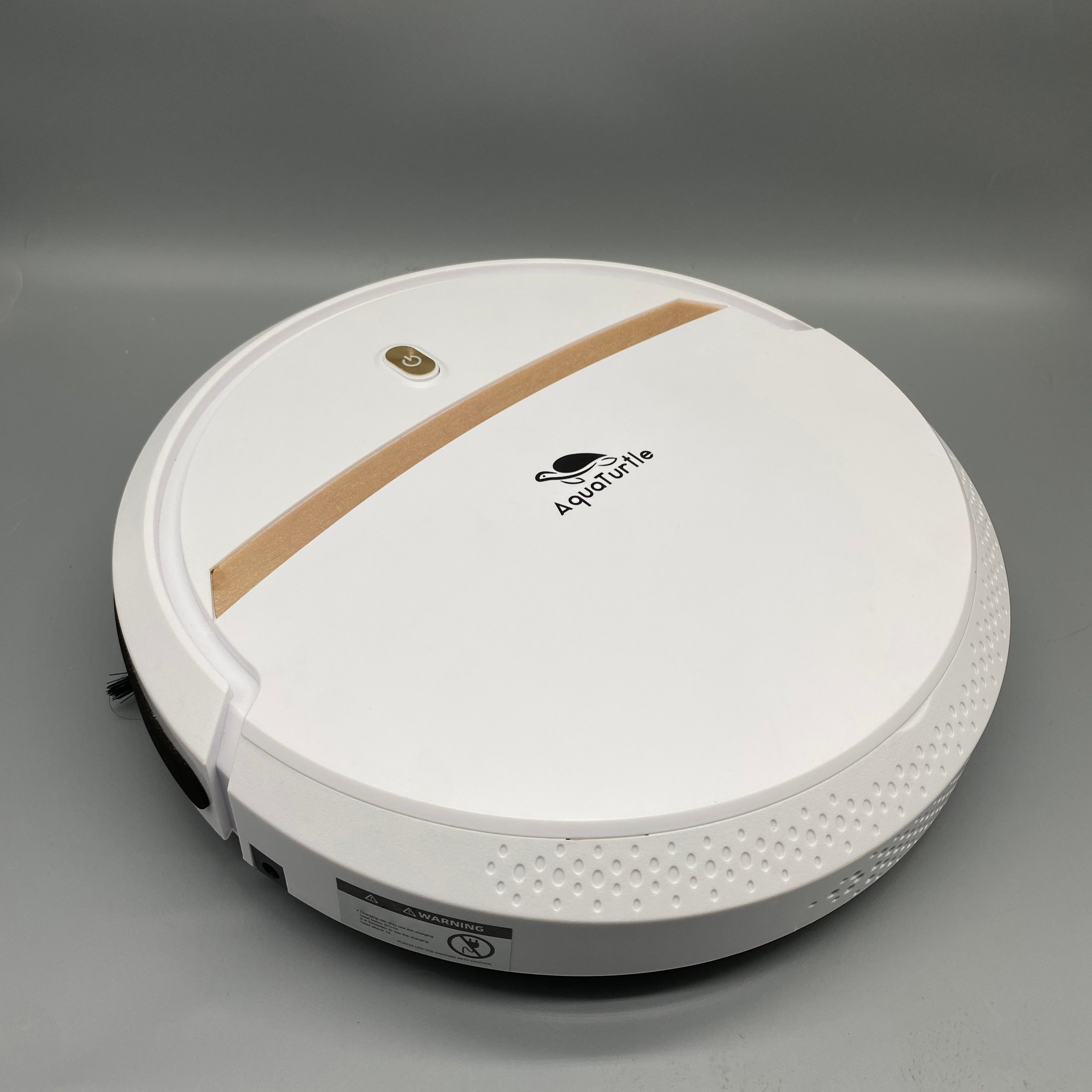 AquaTurtle Robotic Vacuum Cleaner, 3-in-1 Sweep, Mop & Suction, Hexagonal Brush, Universal Wheels, Long Battery Life, White