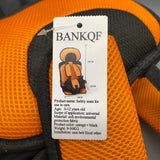 BANKQF Safety Seats for Use in Cars, 0-12 Years, Universal Fit, Soft Eco-Friendly Fabric, Orange + Black