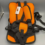 BANKQF Safety Seats for Use in Cars, 0-12 Years, Universal Fit, Soft Eco-Friendly Fabric, Orange + Black