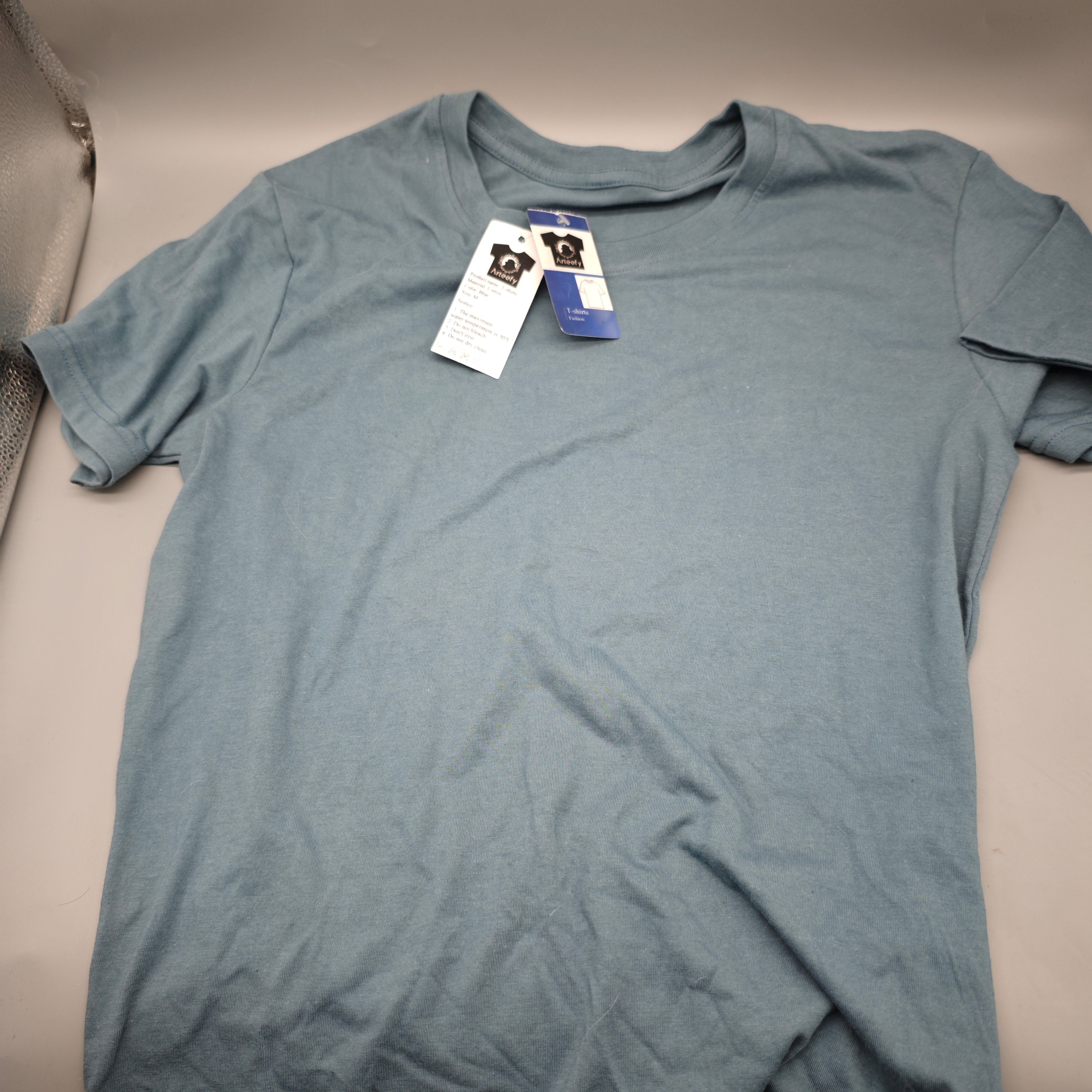 Arteefy T-Shirt - Cotton, Blue, Size M, Comfortable & Stylish for Everyday Wear