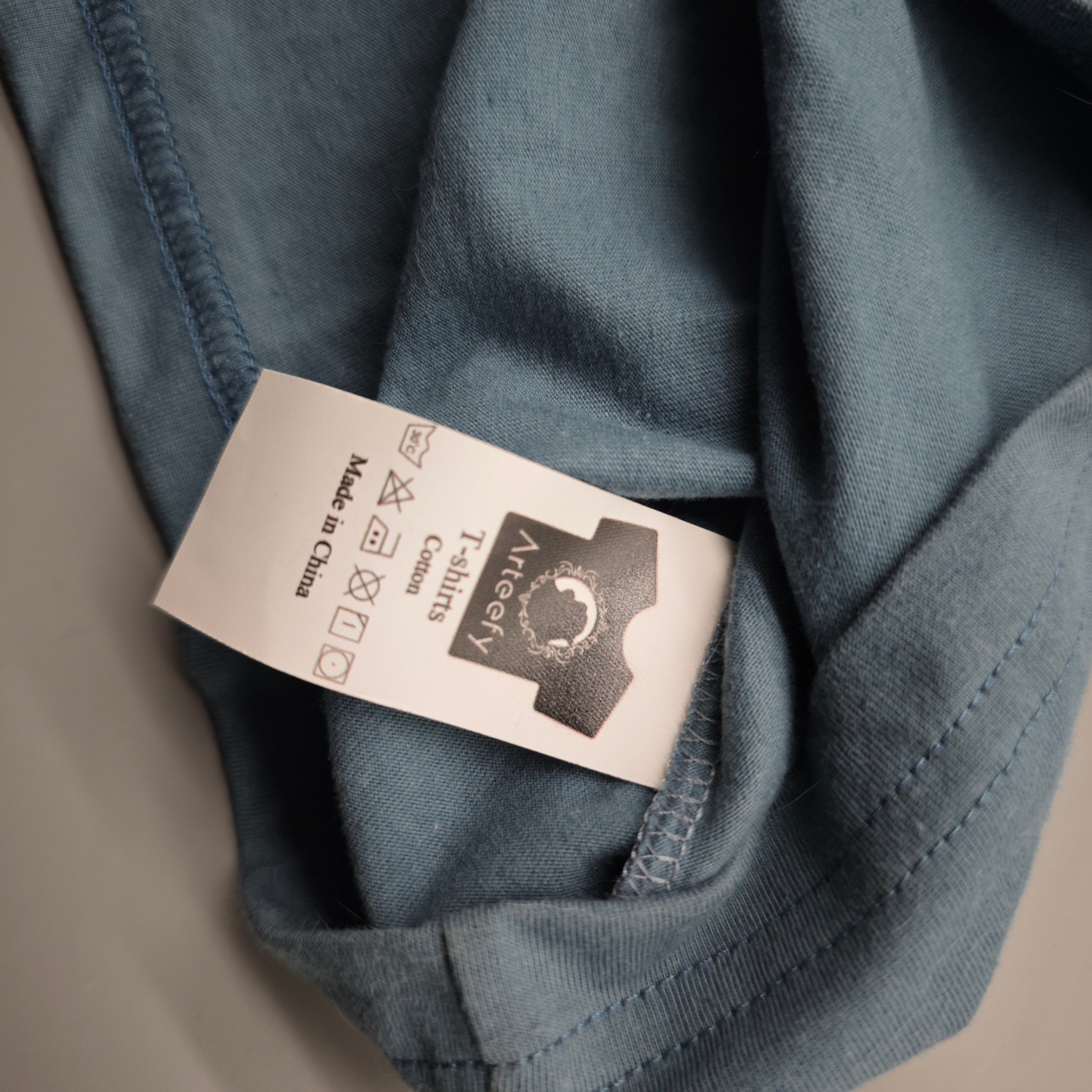 Arteefy T-Shirt - Cotton, Blue, Size M, Comfortable & Stylish for Everyday Wear