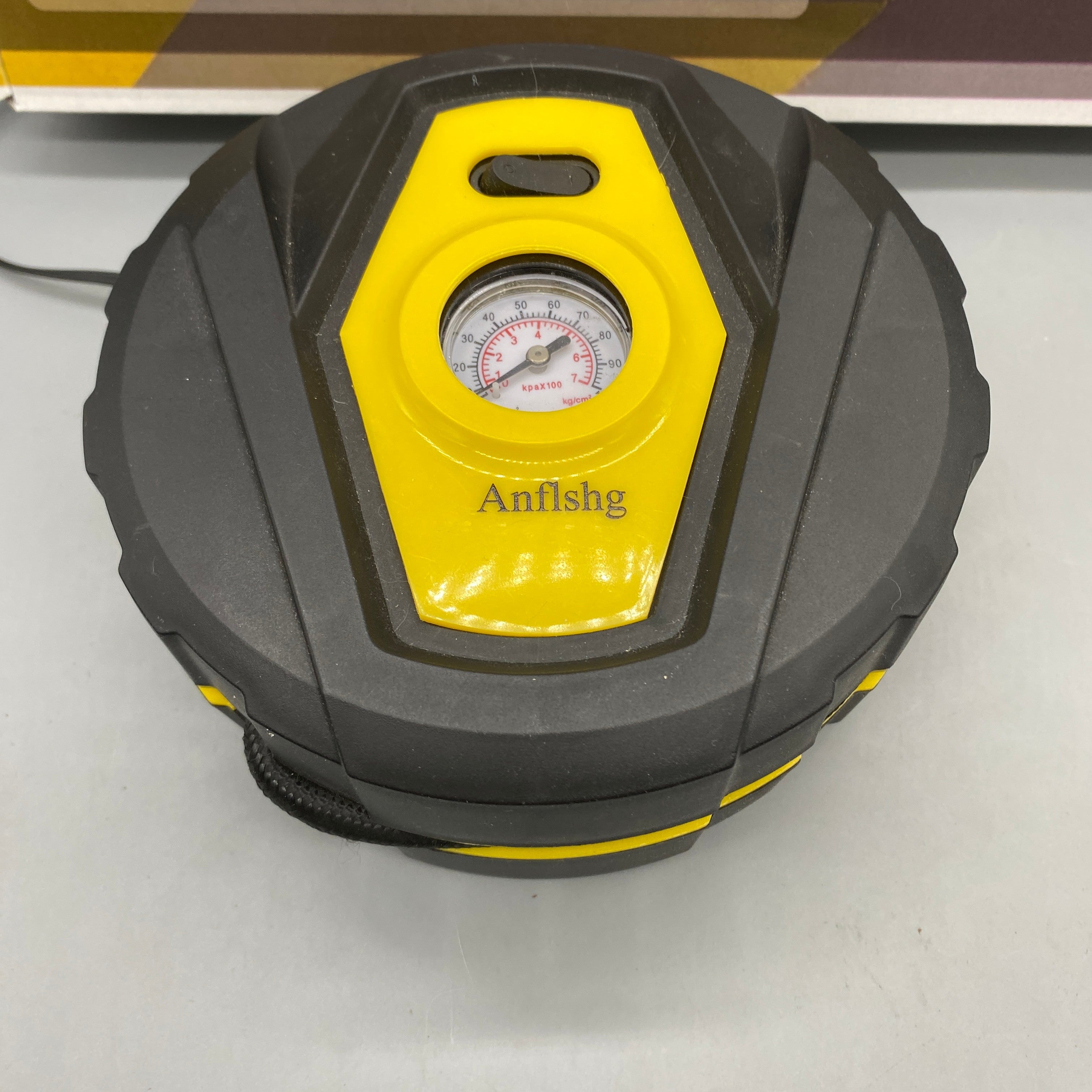 Anflshg Tyre Pressure Measurer, DC 12V Powered, Cigarette Lighter Powered, 50L/min Pneumatic Flow, 120W Rated Power, 3-Meter Cord, Single Cylinder, Continuous Use Up to 20 Minutes