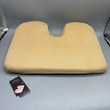 BANKQF Vehicle Seat Cushions, Memory Foam, Beige, 16×13.4×3.15 Inches, Comfortable Car Seat Pads