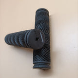 Americruise Motorcycle Handle Bar Grips, Premium Soft Rubber, Black, 11.7cm, Enhanced Comfort and Shock Absorption