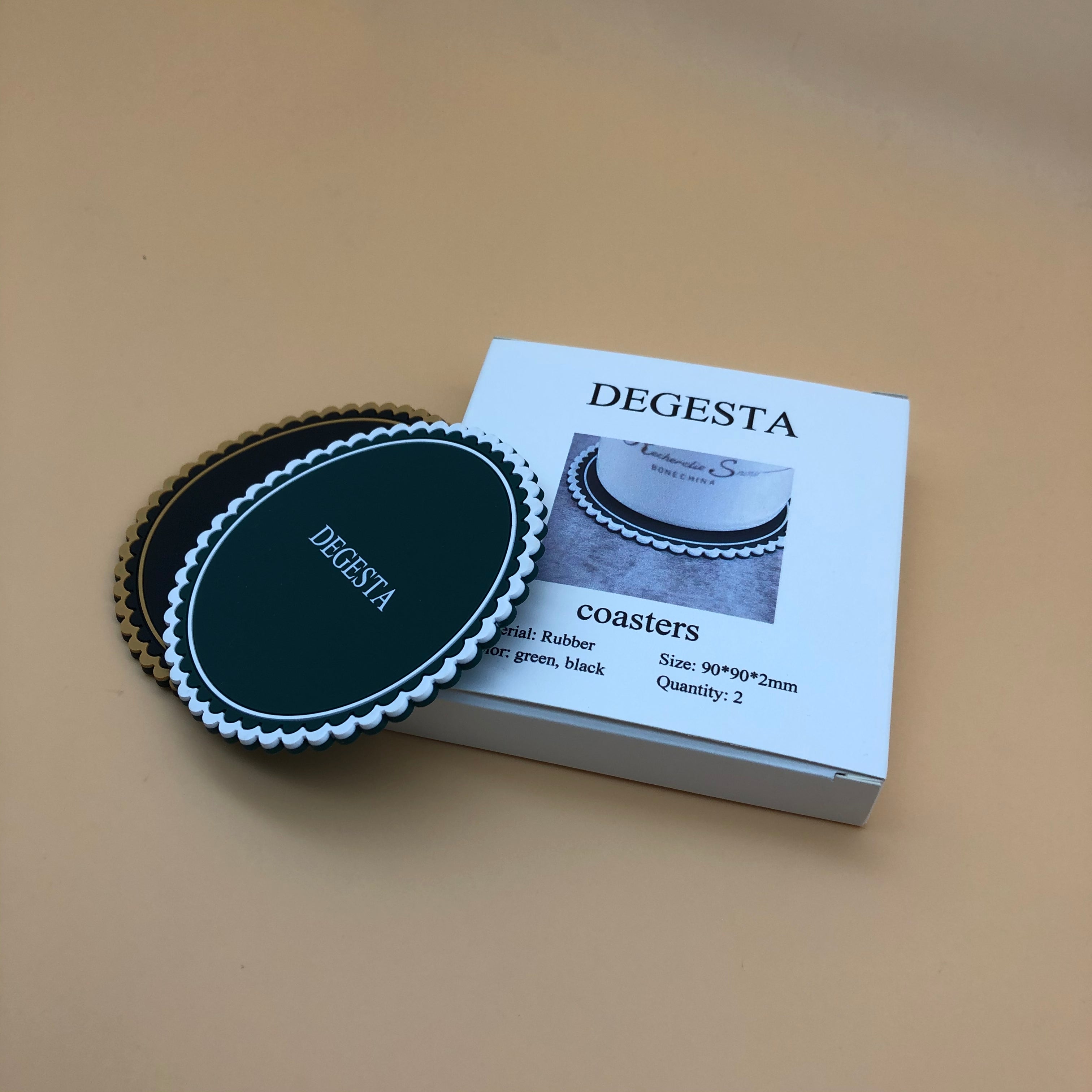 DEGESTA coasters, Non-Slip Cup Coasters, Heat Resistant , Furniture Protection from Damage