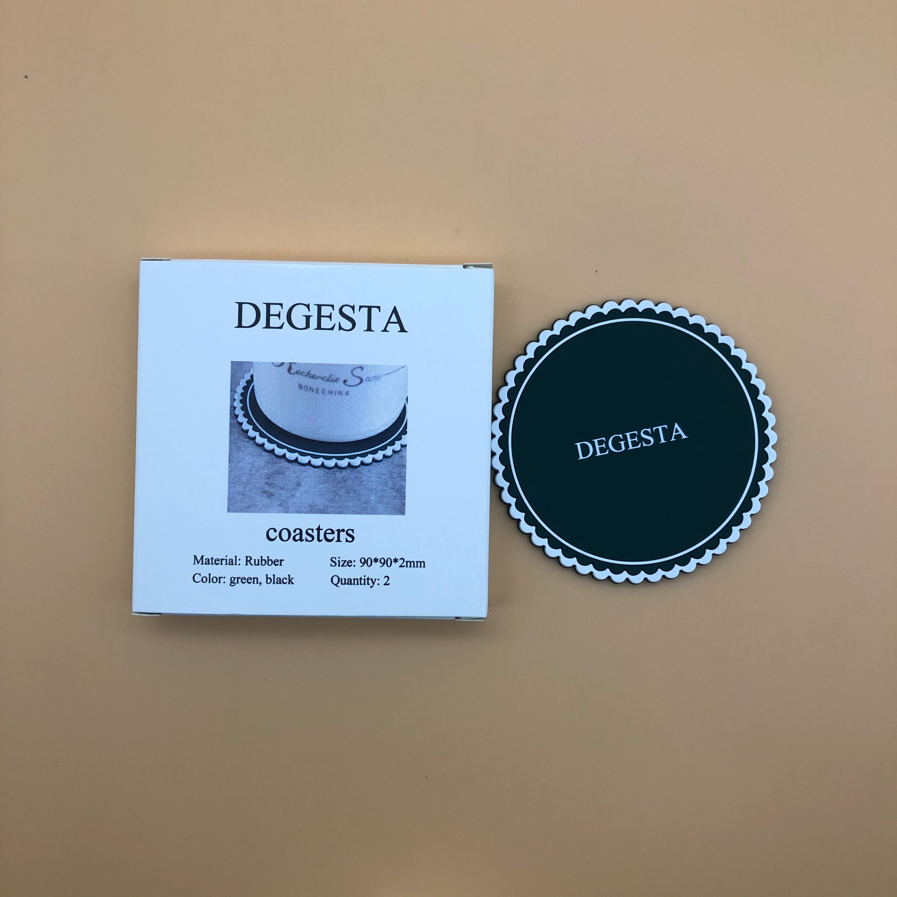 DEGESTA coasters, Non-Slip Cup Coasters, Heat Resistant , Furniture Protection from Damage