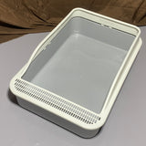 BAJMYSU Cat litter pans,Stain Free, Rustproof,White, Gray