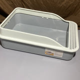 BAJMYSU Cat litter pans,Stain Free, Rustproof,White, Gray