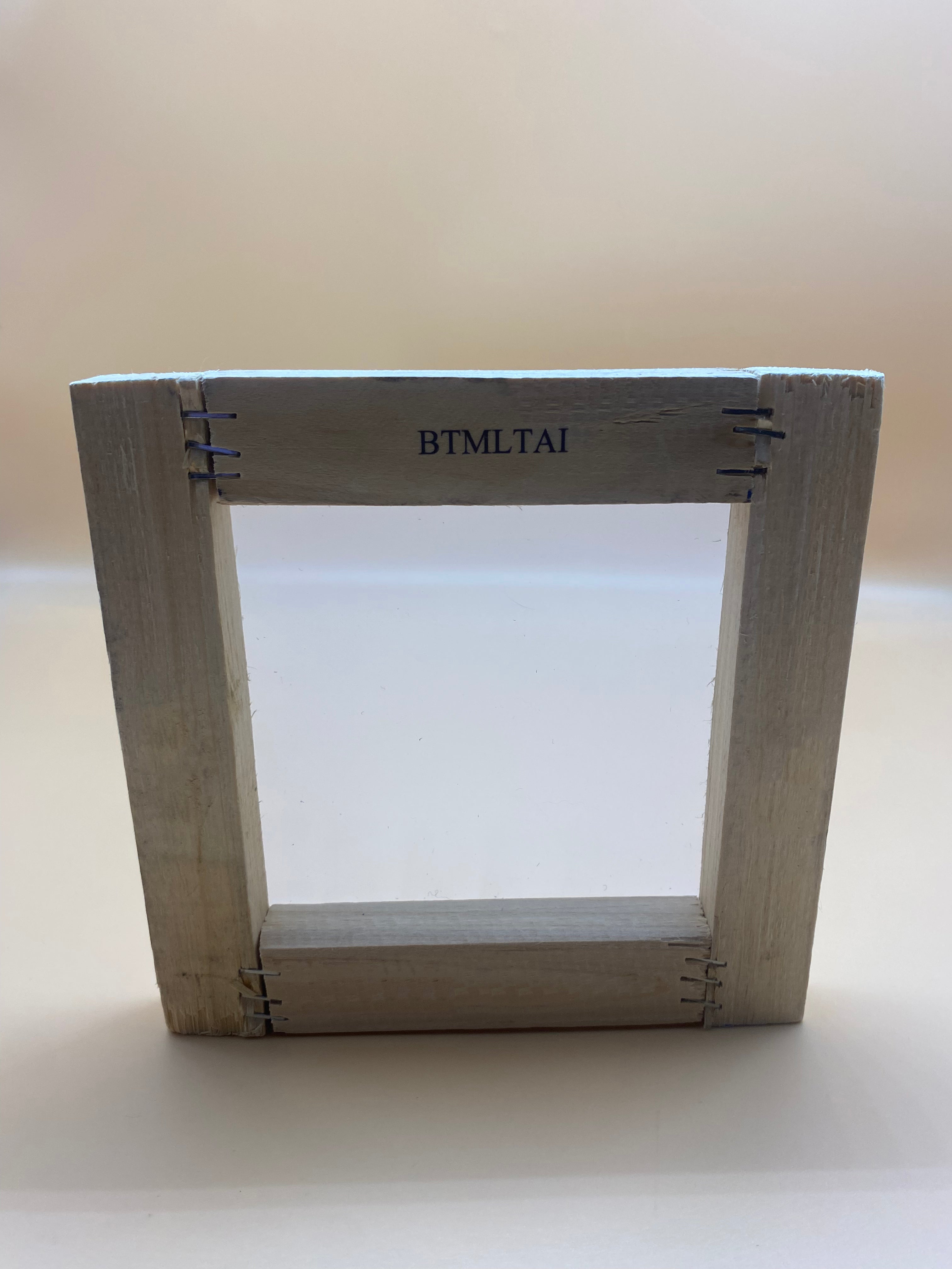 BTMLTAI Silk screen prints,16.5*16.5 cmWood Frame, White Mesh(1 Pack)