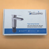 BELLISSIMO Taps being faucets, Single  Stainless Steel Handle Bathroom Sink Faucet Modern Square Tap