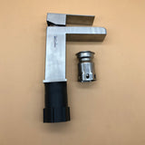BELLISSIMO Taps being faucets, Single  Stainless Steel Handle Bathroom Sink Faucet Modern Square Tap