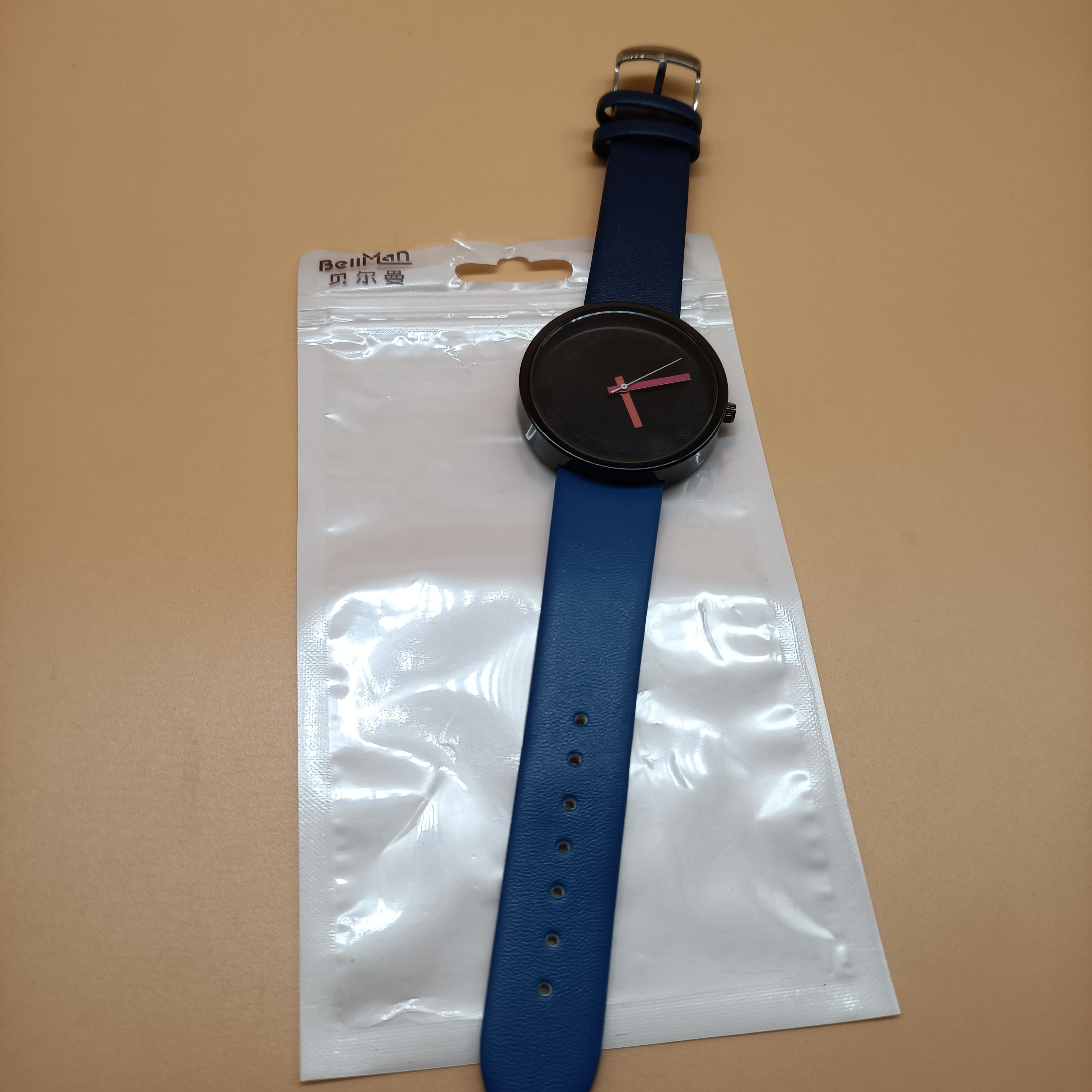 Bellman Wristwatches,Low-key minimalist connotation leather strap quartz watch, boyfriend dad birthday gift boy school gift