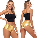 VISKEY Women's Shiny Shorts for Dancewear Nightclub Rave Party