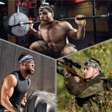 VISKEY 2 Pack Camouflage Sport Headbands for Men Running Cycling Fitness