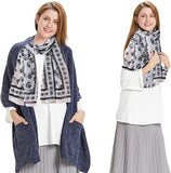 VISKEY Womens Scarf Lightweight Skull Print Scarf