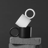 Nordic Style Ink Splatter Black and White Ceramic Mug - Personalized Breakfast Coffee Cow Cup, Couple Water Cup, Gift
