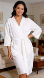 i Robe Robe - Natural Plant Fiber, Highly Absorbent & Soft Comfortable Touch Bathrobe for Premium Travel, Spa Retreats & Home Lounging; Ideal for Modern Women, Hotel Guests & Skin-Sensitive Users; White, Universal Size