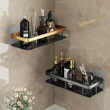 Space Aluminum No-Drilling Multi-Layer Storage Rack - Versatile Bathroom, Kitchen, and Bathroom Storage Shelf