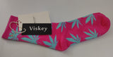 VISKEY Weed Leaf Printed Cotton Socks Unisex Novelty Casual Sports Socks for Women Men